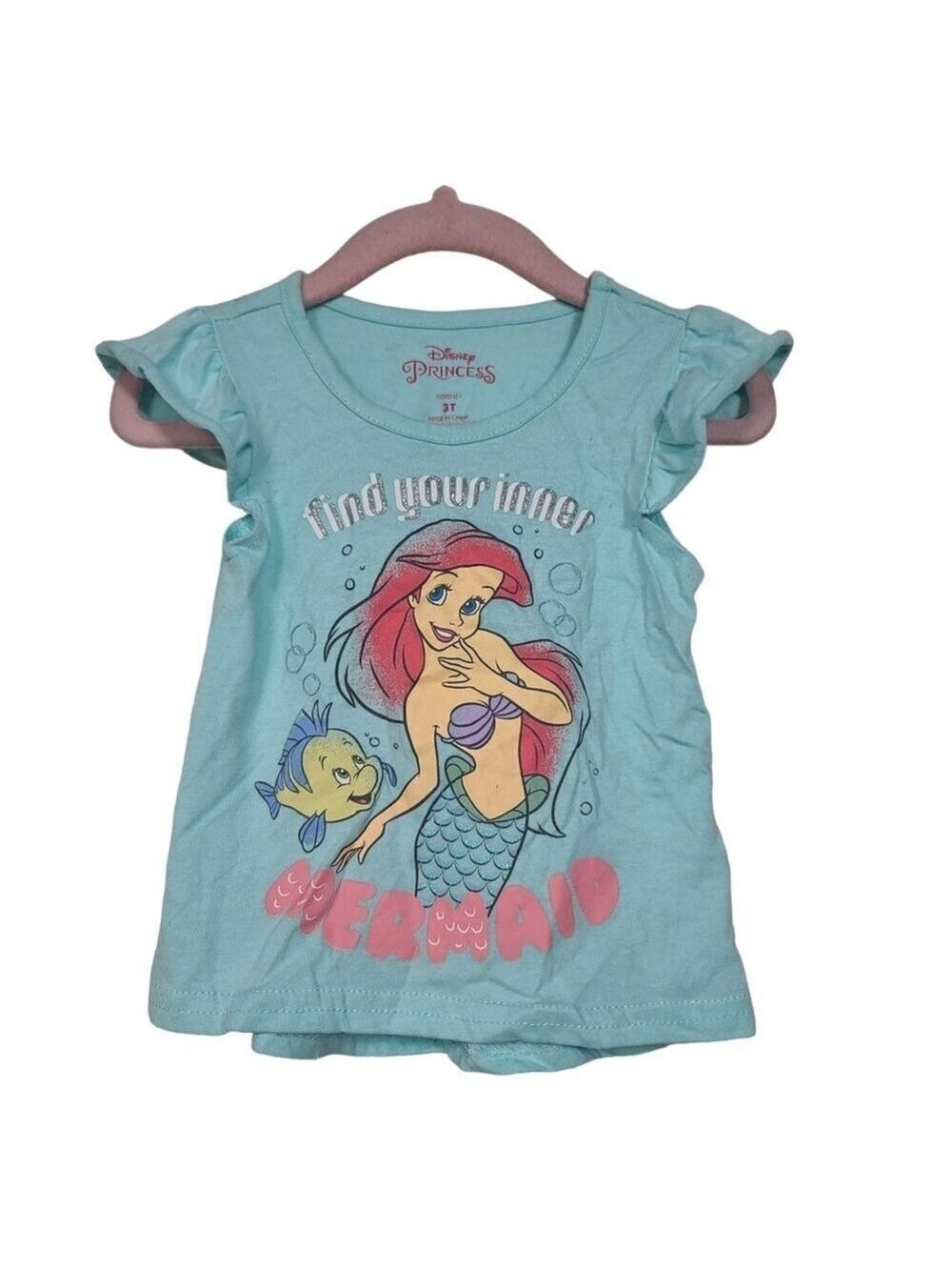 Disney Princess Find Your Inner Mermaid Blue T Shirt 3T